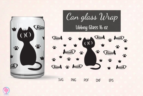 Black Cat Libbey 16oz Can Glass Graphics and Print Templates Review