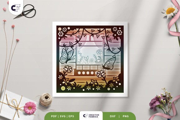 Butterfly in Floral Window 3D Shadow Box: A Seasonal 3D SVG Review