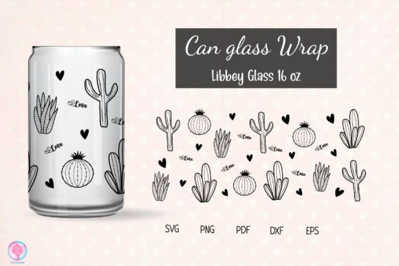 Cactus 16oz Can Glass Graphics and Print Templates Review