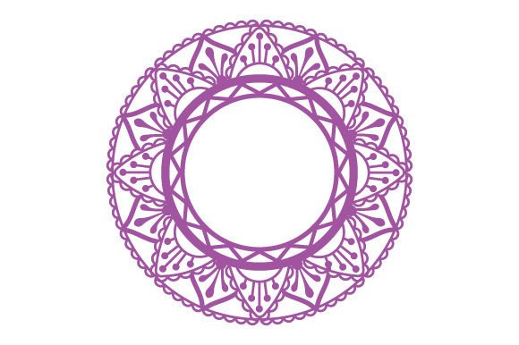 Circular Frame - Floral Mandala for Crafts & Intricate Cuts