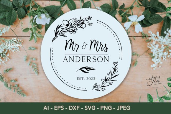 Family Monogram Svg Wedding Monogram SVG for Graphics and Crafts