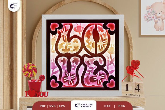 Floral LOVE 3D Shadow Box Paper Cut: A Designer's Reality Check