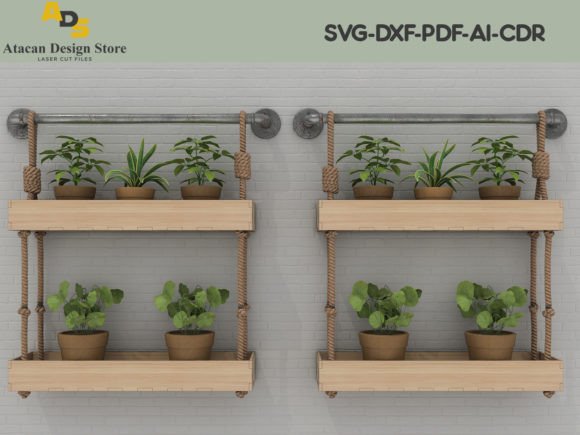 Floral Planter Box SVG Flower Pot Holder for Laser Cutting and Boxes