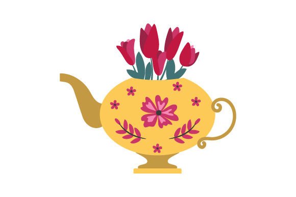 Floral Teapot with Spring Flowers 1: A Crafts Branding Review
