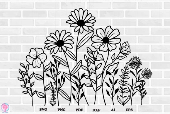 Flower Blooming, Wildflower Svg Graphics and Print Templates Review