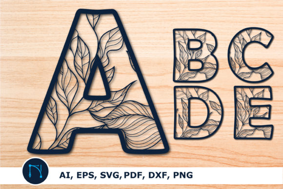 Layer Floral Alphabet 3d Cut Svg Bundle for Signs