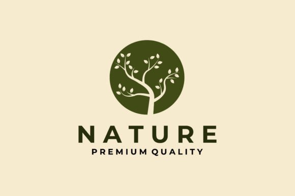 Nature Tree Badge Logo Icon Vector Graphics and Logos Review