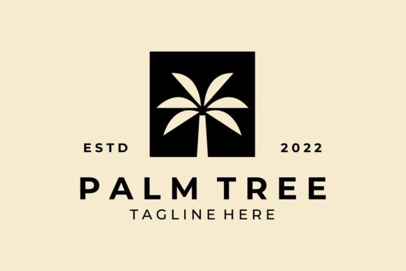 Palm Tree Vector Logo Template Design: Graphics and Logos for Sellers
