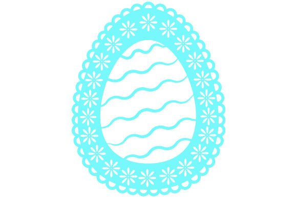 Papel Picado Easter - Easter Egg with Floral Design for Crafts