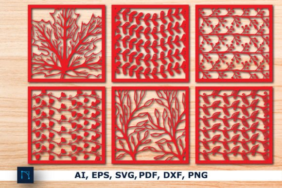 Paper Cut Floral Wall Decor SVG Bundle for Laser Cutting