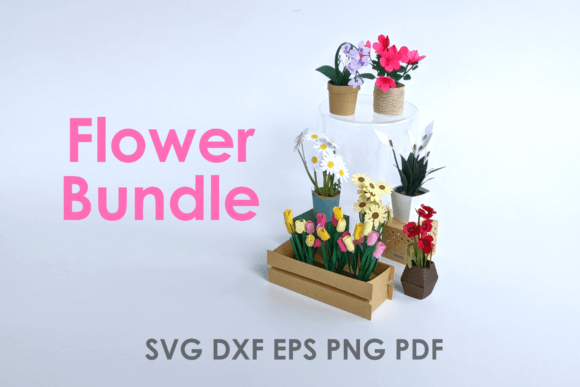Paper Flower Template Bundle: 3D SVG Design Review