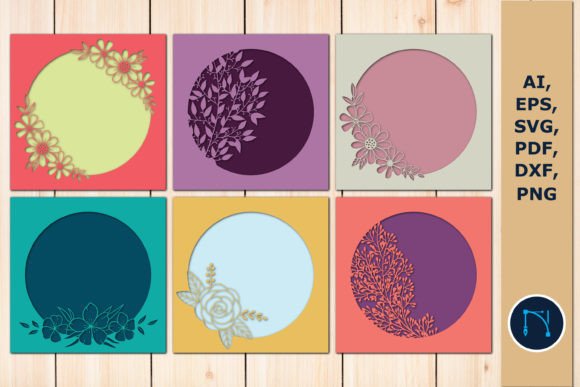 Paper Laser Cut Floral Card SVG Bundle for Laser Cutting and Cards