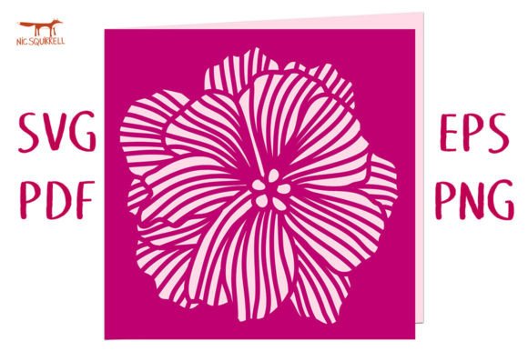 Peony Bloom Card SVG Cut File for Laser Cutting and Cards