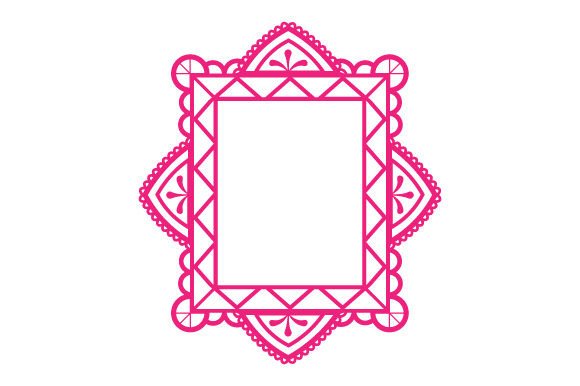 Rectangular Frame - Floral Mandala for Crafts and Intricate Cuts