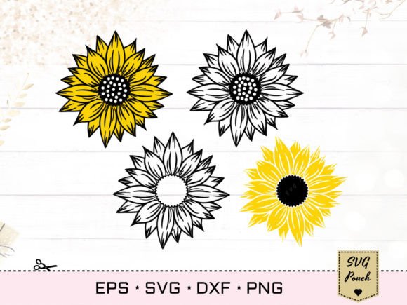 Sunflowers SVG Graphics for Crafts and Branding