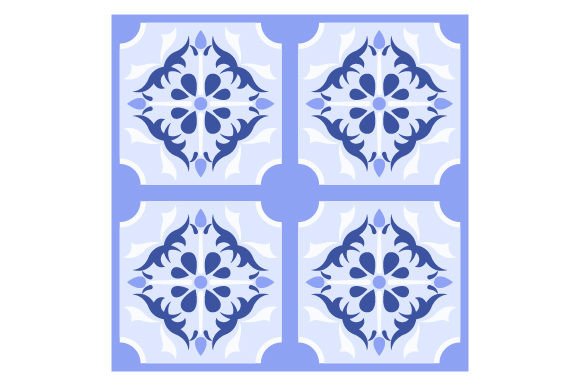 Vintage Floral Tiles, Spring for Crafts and Content